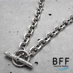 BFF ブランド ハワイアン マンテル ネックレス 幅11mm メンズ レディース シルバー925 チェーンネックレス 重厚感 太め 金属アレルギー対応 専用BOX付属