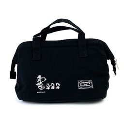 スヌーピー ランチバッグ がまぐちタイプ PEANUTS EVERYDAY ブラック ランチ お弁当バッグ バッグ 保冷バッグ