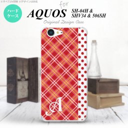 【506SH】【スマホケース/スマホカバー】【アクオス Xx3】506SH スマホケース AQUOS Xx3 ケース アクオス Xx3 イニシャル タータン・ドット 赤 nk-506sh-1531ini【メール便送料無料】