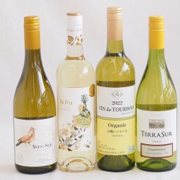 産地別白ワインシャルドネ4本セット(テラスル(チリ) ビーニャ デル デルスール(チリ) ヴァン ドゥ ツーリズム有機(スペイン) ラ フェア ヴィウラ(スペイン)) 750ml×4本