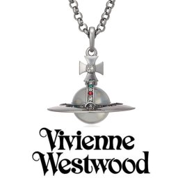 新品 Vivienne Westwood ヴィヴィアン ウエストウッド ペンダント ネックレス ロングネックレス NEW SMALL ORB PENDANT ニュース モール オーブ 63020096S 63020096/S001 レディース グレー ガンメタ 女性 ギフト プレゼント