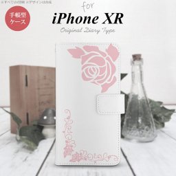 iPhoneXR iPhone XR 手帳型スマホケース カバー バラ クリア ピンク  nk-004s-ipxr-dr1067