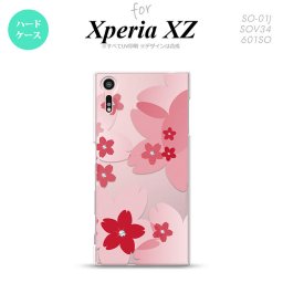 【SO01J】【スマホケース/スマホカバー】【エクスペリア XZ 】SO01J スマホケース XPERIA XZ SO-01J カバー エクスペリア XZ  花柄・サクラ 赤 nk-so01j-056【メール便送料無料】