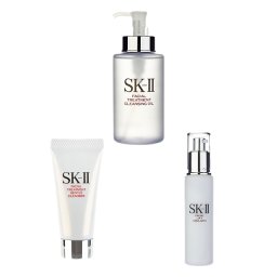 エスケーツー（SK-II／SK2） ピテラベーシックケア 3点セット/フェイシャル リフト エマルジョン 100g  ＋ FT クレンジングオイル 250ml  ＋ フェイシャルトリートメントジェントルクレンザー 20g    |  SKII  スキンケアコフレ 美容グッズ コスメ化粧品 誕生日 クリスマス 