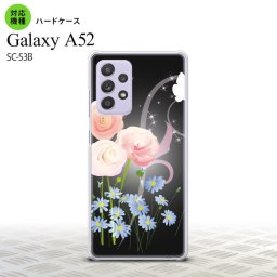SC-53B GalaxyA52 ケース ハードケース 花柄 ミックス C 黒 おすすめ 人気 2021年 春夏発売 nk-sc53b-283