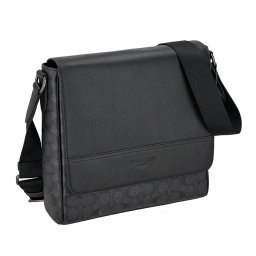 コーチ ファクトリー アウトレット COACH FACTORY バッグ ショルダーバッグ 斜め掛けバッグ CZ399 QBMI5 ヒューストン マップ バッグ メンズ ブラック+ダークグレー
