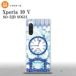 Xperia10V Xperia10V スマホケース 背面ケースソフトケース 時計 妖精 青 2023年 7月発売 nk-xp105-tp1257