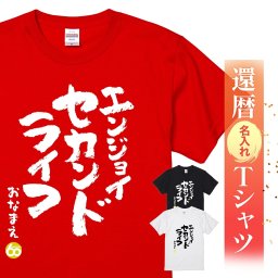 【名入れ】【送料無料】☆名入れＴシャツ　還暦祝い☆【エンジョイセカンドライフ】