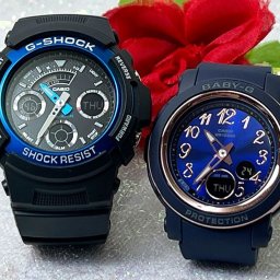 カシオ 恋人たちのGショック ペアウォッチ G-SHOCK BABY-G AW-591-2AJF BGA-290SA-2AJF 電池式 送料無料 国内正規品 記念日 誕生日 プレゼント お揃い 黒 ブラック ブルー クリスマス お祝い 結婚 婚約 20代 30代 40代 50代 カップル 夫婦   ☆送料無料