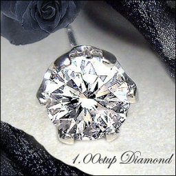 即日発送【グレードup即日発送不可】【大特価】pt900 1.0ct 計2.0c 一粒ダイヤモンドピアス 片耳ピアス1カラット【Men's】メンズピアス ［SI-2～I-1/J～H/GOODUP］ペアジュエリー 女性 男性 メンズピアス 1カラットダイヤモンドピアス【送料無料】    LP-798C