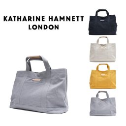 KATHARINE HAMNETT LONDON　キャサリンハムネットロンドン トートバッグ Tote Bag ユニセックスMサイズ  490-8062 手提げ トート プレゼント キャンバス ギフト ミニバッグ 軽量 A4 鞄 おしゃれ 人気 正規取扱店 