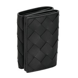 ボッテガヴェネタ BOTTEGA VENETA 財布 三つ折り財布 折りたたみ財布 小銭入れ付き イントレチャート 751145-V3US1 8803 レディース ブラック
