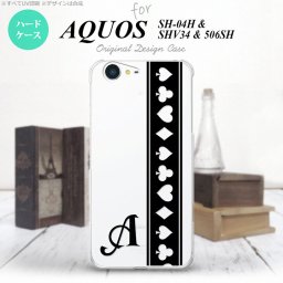 【SHV34】【スマホケース/スマホカバー】【アクオス セリエ】SHV34 スマホケース AQUOS SERIE ケース アクオス セリエ イニシャル トランプ(帯) 黒×クリア nk-shv34-528ini【メール便送料無料】