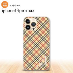 iPhone13ProMax iPhone13 Pro Max ケース ソフトケース チェック A ベージュ 赤 +アルファベット iPhone13 プロ マックス 6.7インチ おしゃれ かわいい メンズ レディース キッズ デザインたくさん nk-i13pm-tp445i