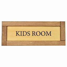 キッズルーム Kids Room 木枠付き 木製プレート Aタイプ サインプレート ドアプレート 長方形 おしゃれ かっこいい かわいい シンプル ナチュラル ブラウン トイレ 貼付タイプ 北欧風 レストラン 個人用 自宅 インテリア コーデ 商業施設 企業用 カフェ