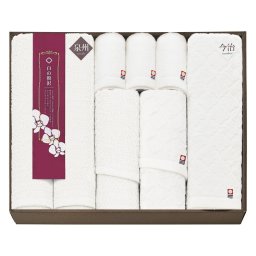 実りの秋の贈り物 タオルセット 今治&泉州 今治ハンドタオル（33×33cm）×3、泉州スリムバスタオル（34×110cm）×2、今治バスタオル（60×110cm）･泉州スリムフェイスタオル（29×80cm）･今治フェイスタオル（33×73cm）×各1
