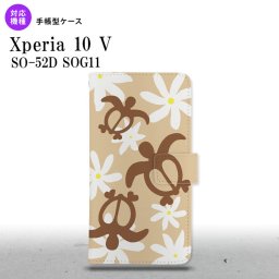 Xperia10V Xperia10V 手帳型スマホケース カバー ホヌ ティアレ ベージュ 2023年 7月発売 nk-004s-xp105-dr1081