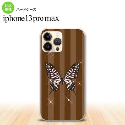 iPhone13ProMax iPhone13 Pro Max ケース ハードケース バタフライ 蝶 E 茶 iPhone13 プロ マックス 6.7インチ おしゃれ かわいい メンズ レディース キッズ デザインたくさん nk-i13pm-316
