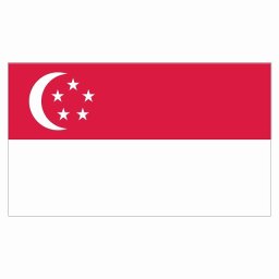 150x86mm シンガポール Singapore 国旗 ステッカー シール National Flag 国 旗 塩ビ製