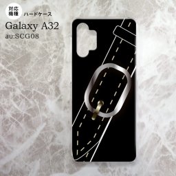 SCG08 Galaxy A32 ケース ハードケース ベルト 黒 nk-a32-326