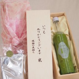 贈り物いつもありがとう木箱と珈琲ドリップセット挽き立て珈琲(ドリップパック5パック)山崎 甘酒ノンアルコール吟醸一糀抹茶入り (愛知県) 500ml