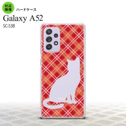 SC-53B GalaxyA52 ケース ハードケース 猫 チェック A 赤 おすすめ 人気 2021年 春夏発売 nk-sc53b-951
