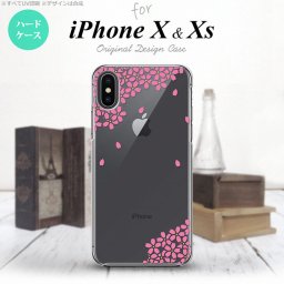 【iPhoneX】【スマホケース/スマホカバー】【アイフォンX】iPhoneX スマホケース カバー アイフォンX 桜 濃ピンク nk-ipx-1423【メール便送料無料】