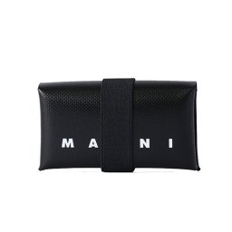 マルニ MARNI 財布 三つ折り財布 折りたたみ財布 小銭入れ付き ロゴストラップ付き PFMI0007U2 P5769 01N99 レディース ブラック