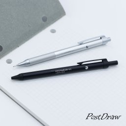 シャープペン Postdraw ポストドロー 0.5mm シルバー 3783 ダブルノック式 ラダイト ブラック シルバー 筆記具 文房具 文具 人気 おすすめ かっこいい シンプル LDB-MP3