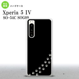 Xperia 5 IV Xperia5 IV スマホケース 背面ケース ハードケース 猫 足跡 黒 クリア 2022年 10月発売 nk-xp54-421