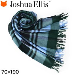 カシミヤ ストール 大判 厚手 タータンチェック カシミア 100% カシミヤストール ブランド ジョシュアエリス joshua ellis カシミアストール レディース ロング マフラー フリンジ グリーン 緑 ブルー 青 チェック柄 大きめ おしゃれ 女性 プレゼント ちくちくしない 防寒