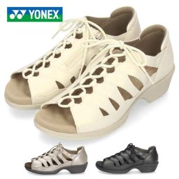 ヨネックス パワークッション レディース サンダル YONEX SDL14 幅広 3.5E ブラック グレー ホワイト ウォーキング 軽量 女性用 靴 