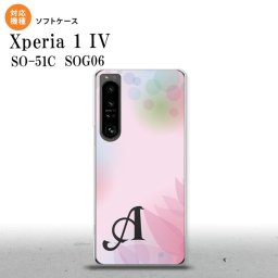 SO-51C SOG06 XPERIA 1 IV Xperia 1 IV スマホケース 背面ケースソフトケース ぼかし 花柄 ピンク +アルファベット メンズ レディース nk-xp14-tp1593i