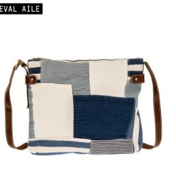 正規品 メンズ レディース LE CHEVAL AILE シュヴァルエレ デニム パッチワーク カジュアル スクエア ショルダー 6006498 cdm003 ueni51 旅行 ギフト