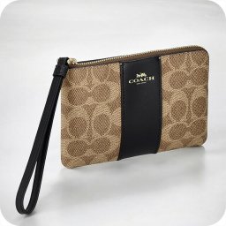 コーチ ポーチ レディース ブランド COACH CW854 タン/ブラック