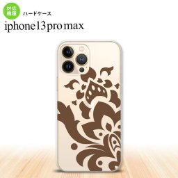iPhone13ProMax iPhone13 Pro Max ケース ハードケース ダマスク C 茶 iPhone13 プロ マックス 6.7インチ おしゃれ かわいい メンズ レディース キッズ デザインたくさん nk-i13pm-1031