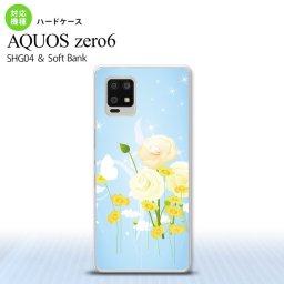 SHG04 SHG04 ZERO6 AQUOS zero6 スマホケース ハードケース 花柄 ミックス D 青 メンズ レディース nk-zero6-284