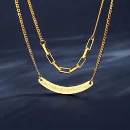 ネックレス レディース 石なし ステンレス イエローゴールド tn21022136
