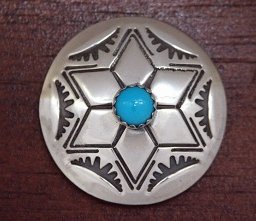 シルバーウエスタン本物ターコイズコンチョ