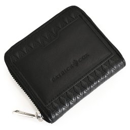 パトリックコックス 財布 二つ折り財布 ラウンドファスナー BOX型 黒(ブラック) PATRICK COX pxmw1rs4-10 メンズ 紳士 ギフト 定番 彼氏 彼女 プレゼント