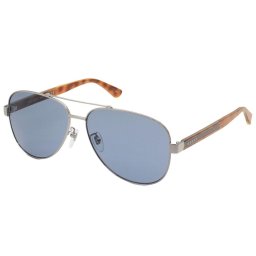 グッチ GUCCI サングラス シルバー ブルーグレー GG0528S-010