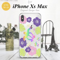iPhoneXsMax iPhone XS Max スマホケース ソフトケース ホヌ ハイビスカス クリア メンズ レディース nk-ixm-tp685