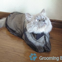 猫 グルーミングバッグ メッシュ シャンプー 爪切り 耳掃除 ブラッシング ネコ 小型犬 うさぎ