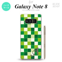【SC01K】【スマホケース/スマホカバー】【ギャラクシー ノート8】SC01K スマホケース Galaxy Note8 ケース ギャラクシー ノート8 イニシャル スクエア 緑 nk-sc01k-1022ini【メール便送料無料】