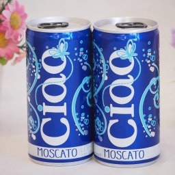 飲みきりイタリアワイン缶2本セット(チャオ モスカート 甘口微発泡白ワイン) 200ml×2本