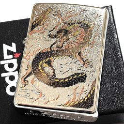 ZIPPO ライター ドラゴン ジッポ 神龍 シルバー 和柄 かっこいい 竜 おしゃれ お守り メンズ プレゼント ギフト