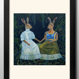 ウサギの約束 A3 サイズ ポスター アート おしゃれ 絵画 インテリア 北欧 イラスト マット紙 艶消し アートパネル 額 フレーム デザイン 壁掛け ギフト 新築祝い ディスプレイ 引越し祝い　新生活　空間デザイン 