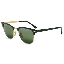 レイバン Ray-Ban クラブマスター CLUBMASTER サングラス アイウェア ノーズパッド CHROMANCE 偏光レンズ 0RB3716 9255G4 51 ブロー型 メンズ レディース ユニセックス グリーン+ダークグリーン