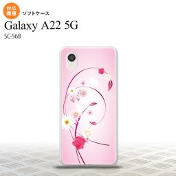 SC-56B Galaxy A22 スマホケース ソフトケース 花柄 ミックス A ピンク メンズ レディース nk-a22-tp273