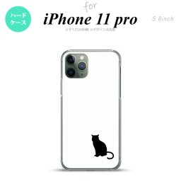 iPhone11Pro iPhone11 Pro スマホケース ハードケース 猫 影 白 黒 メンズ レディース nk-i11p-427